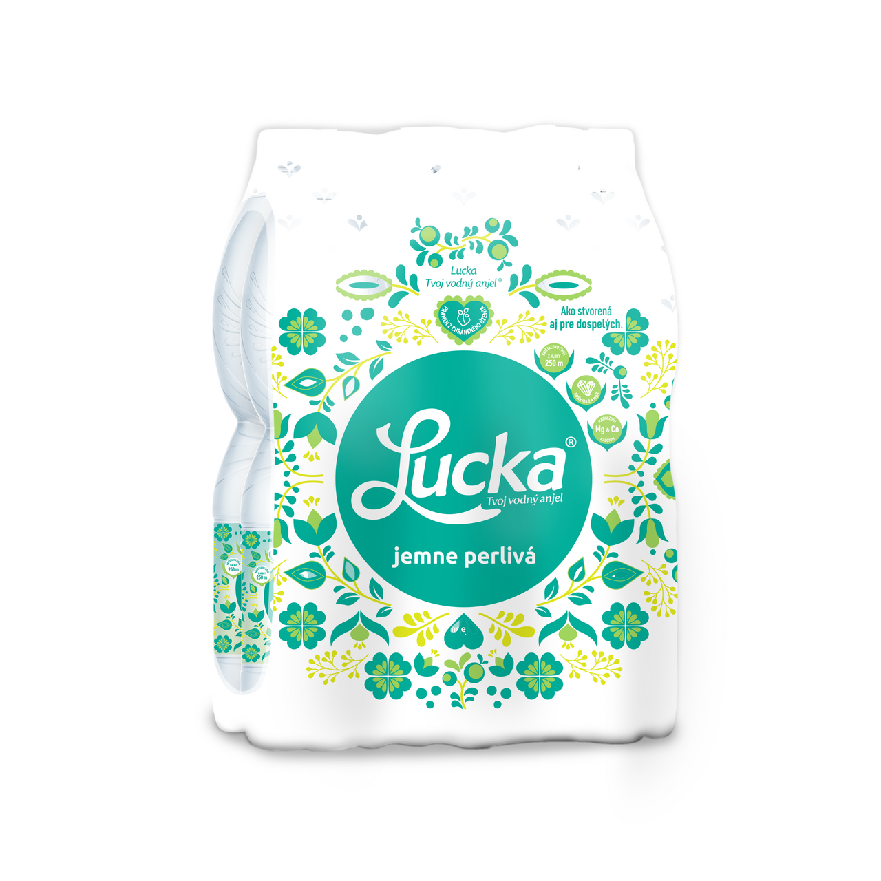 Lucka pramenitá voda jemne perlivá 6 x 1,5 l vratná PET fľaša