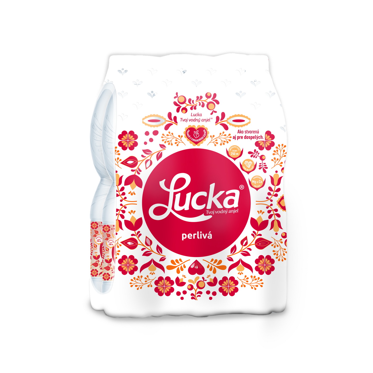 Lucka pramenitá voda perlivá 6 x 1,5 l vratná PET fľaša