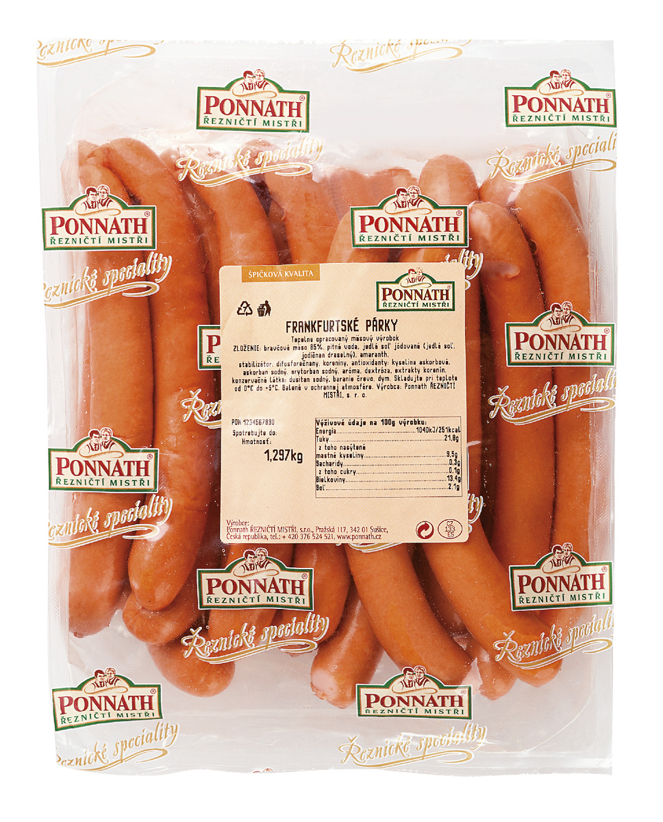 PONNATH Frankfurtské párky chlad. váž. cca 1,2 kg