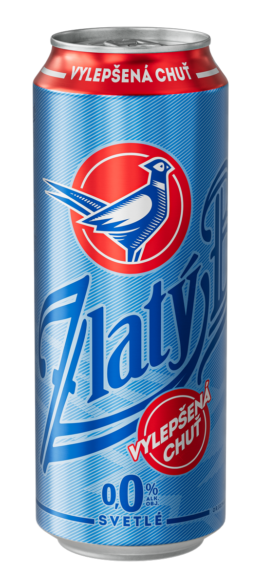 Zlatý Bažant 0,0% pivo nealkoholické 6 x 500 ml vratná plechovka