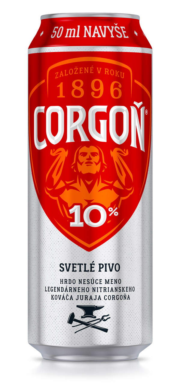 Corgoň 10° pivo 6 x 550 ml vratná plechovka