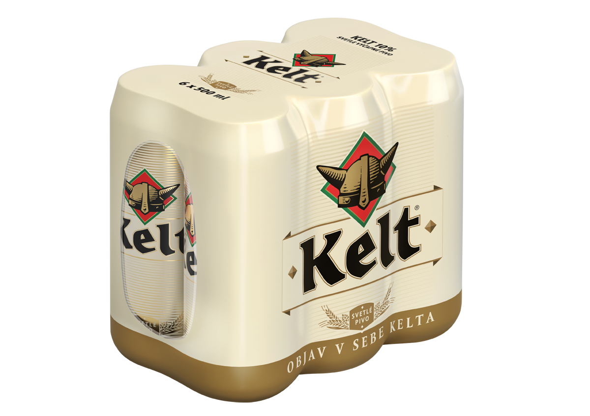 Kelt 10 % pivo 6 x 500 ml vratná plechovka