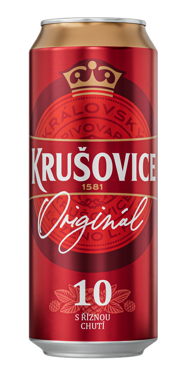 Krušovice Královský originál 10° pivo 6 x 500 ml vratná plechovka