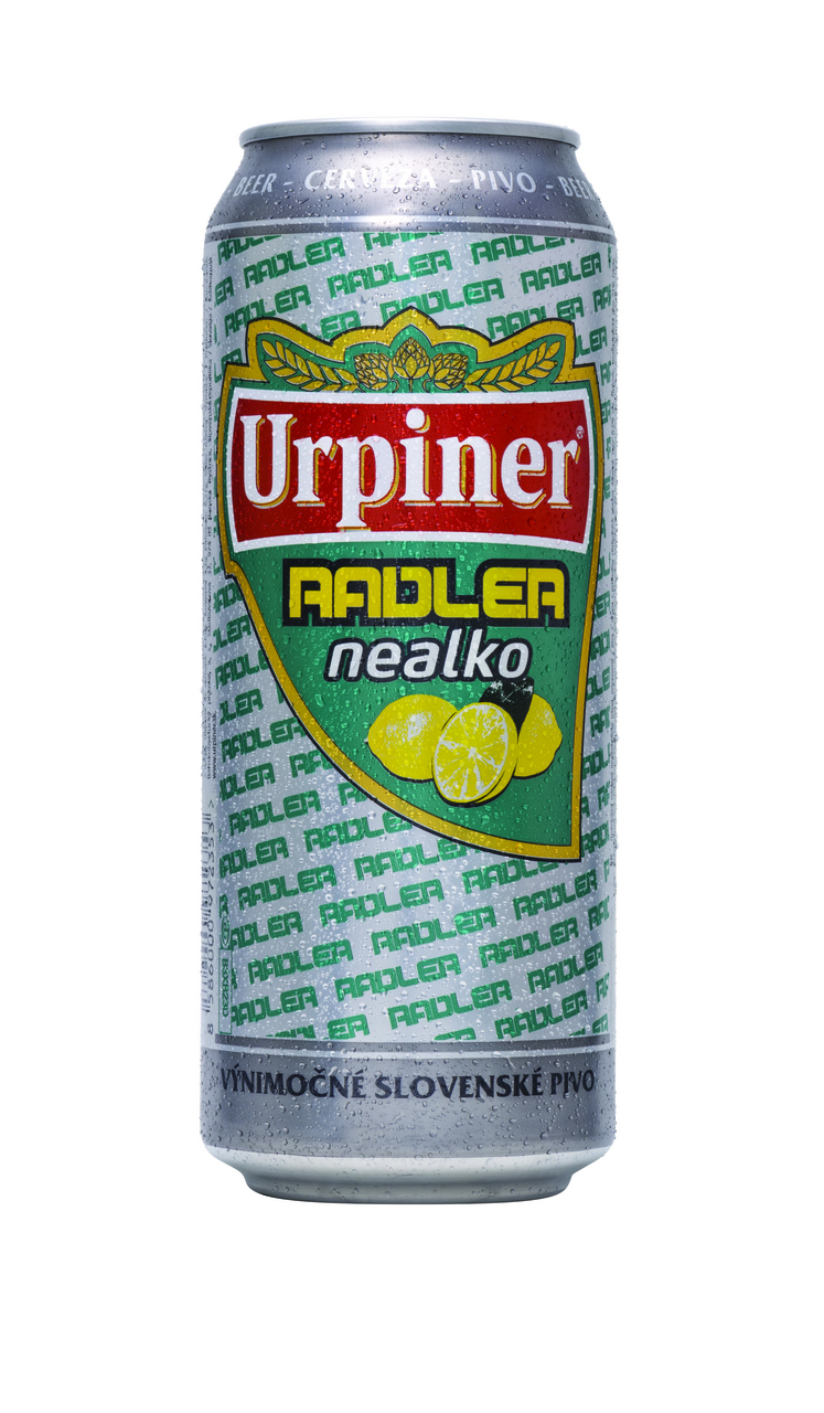 URPINER pivo nealkoholické radler 24 x 500 ml vratná plechovka