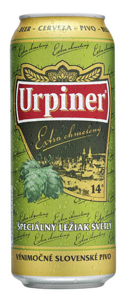 Urpiner 14 % extra chmelený pivo 6 x 500 ml vratná plechovka