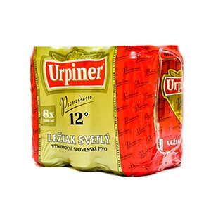 Urpiner 12° pivo 6 x 500ml vratná plechovka