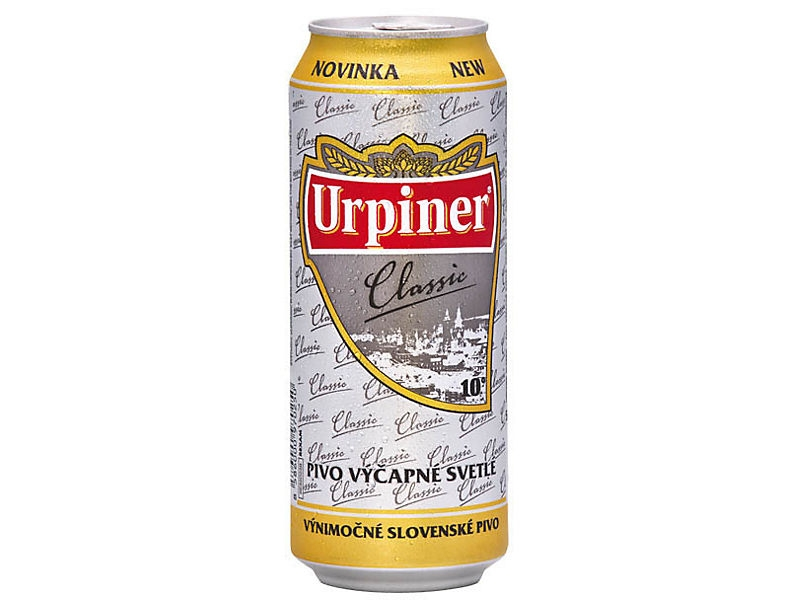 Urpiner 10° pivo 6 x 500 ml vratná plechovka