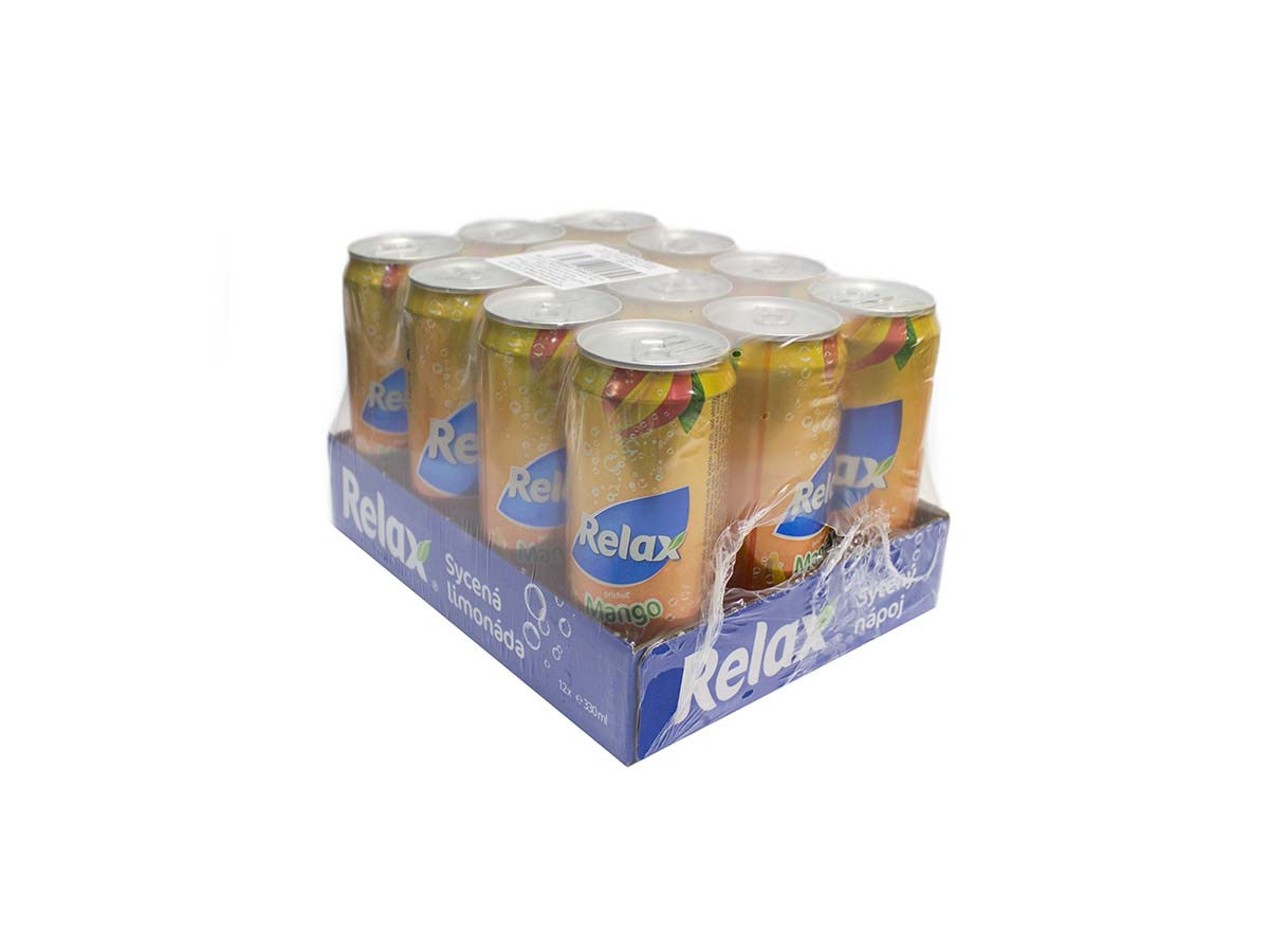 Relax Drink limonáda mango 12 x 330 ml vratná plechovka