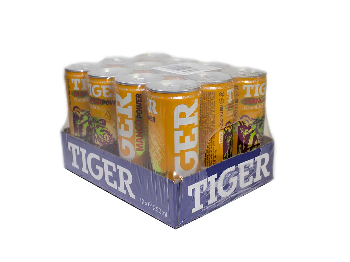 TIGER Mango energetický nápoj 12 x 250 ml vratná plechovka