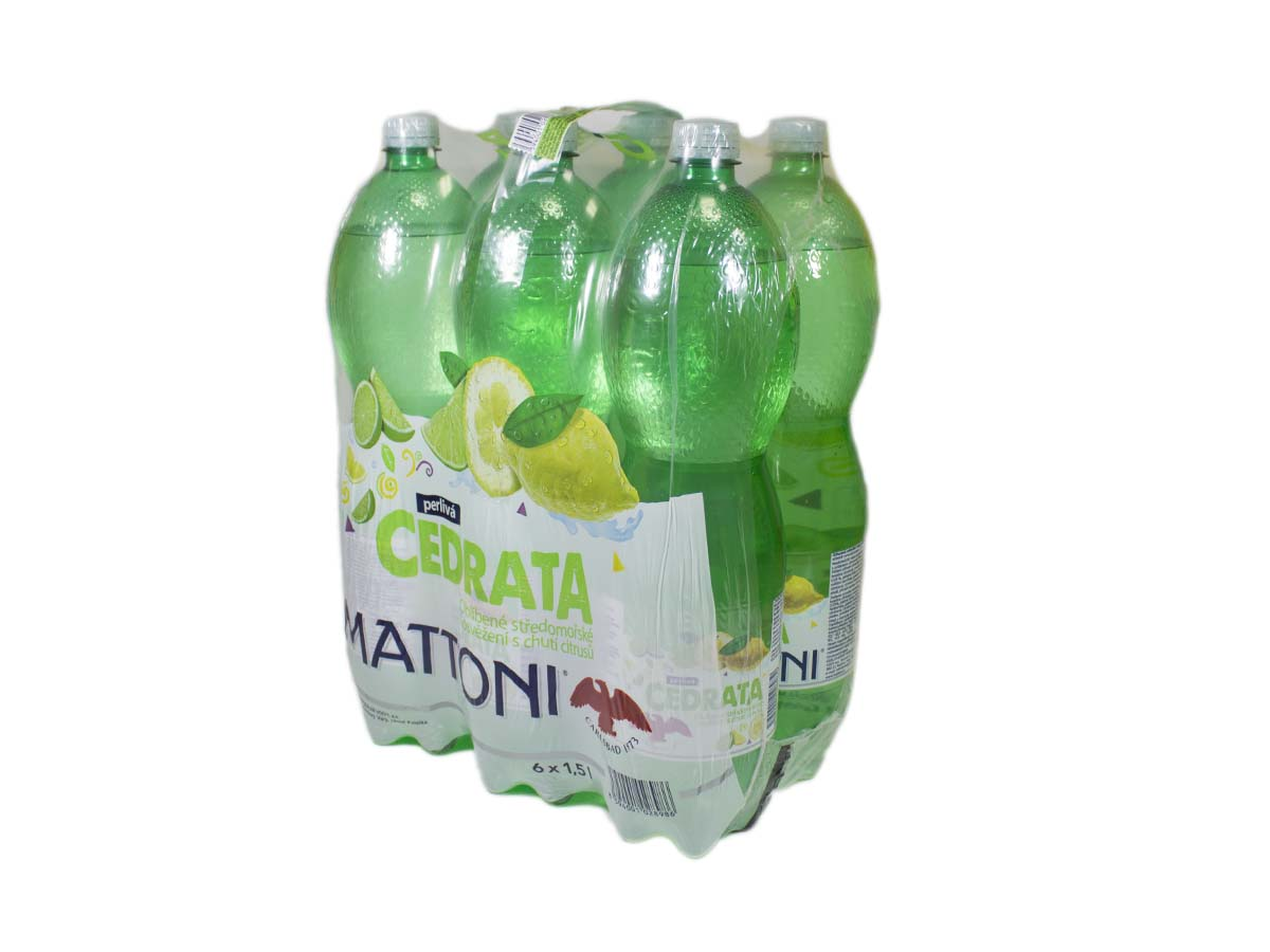Mattoni Cedrata minerálna voda 6 x 1,5 l vratná PET fľaša