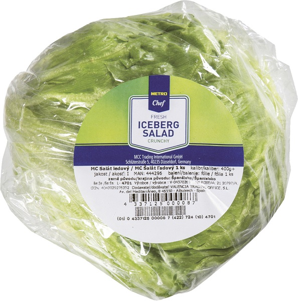 METRO Chef Šalát ľadový 250+ I. čerstvý 1 ks