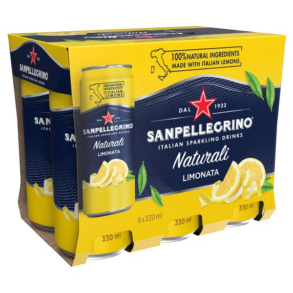 S. PELLEGRINO Naturali citrón 6 x 330 ml vratná plechovka