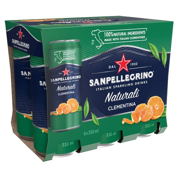 S. PELLEGRINO Naturali mandarínka 6 x 330 ml vratná plechovka