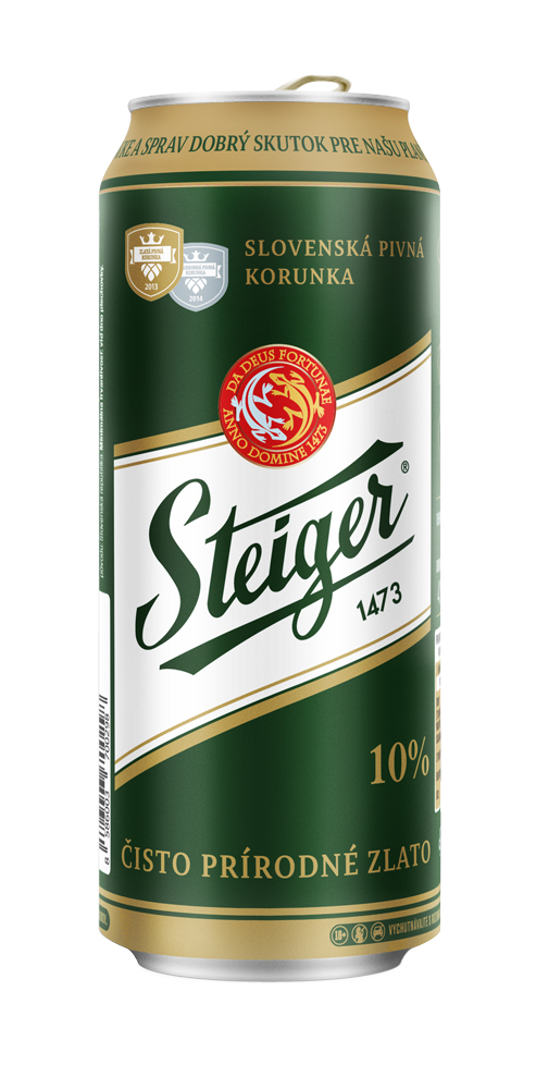 Steiger 10° pivo 6 x 500 ml vratná plechovka