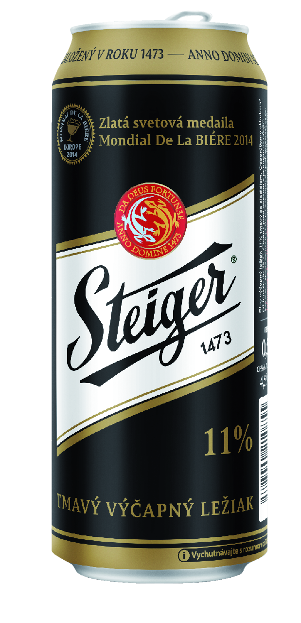 Steiger 11° pivo tmavé 6 x 500 ml vratná plechovka