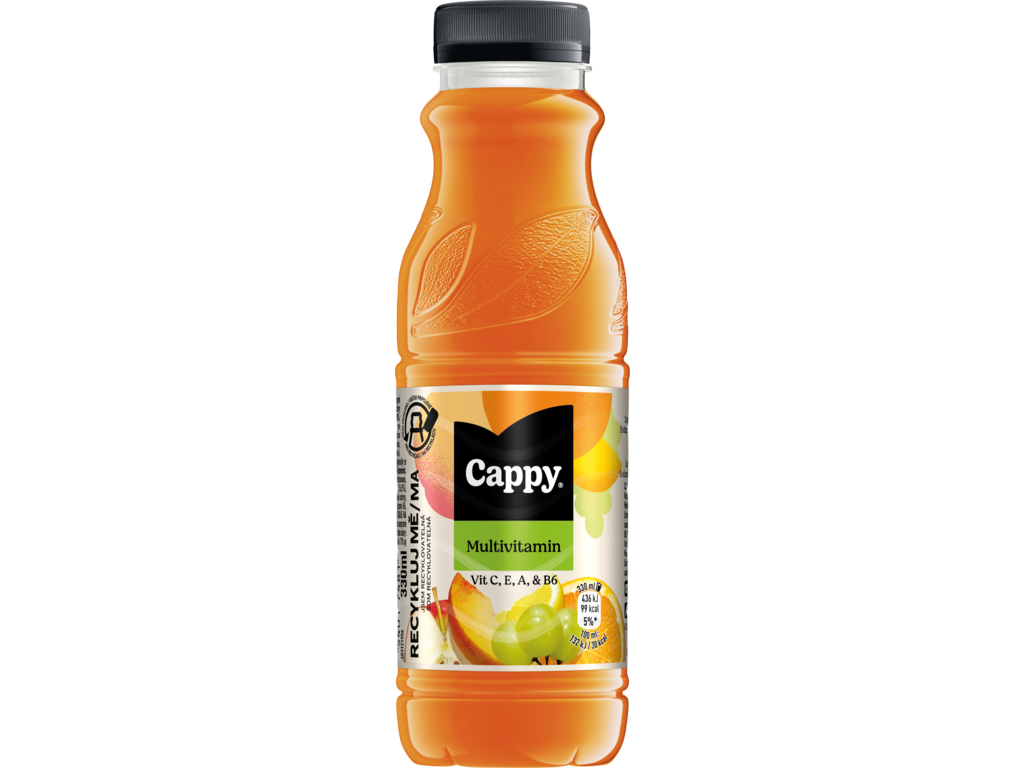 Cappy 52% nektár multivitamín 12 x 330 ml vratná PET fľaša