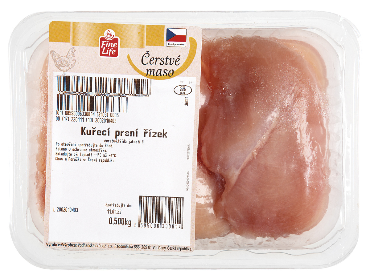 Fine Life Kuracie prsné rezne ochr.atmosféra chlad. 500 g
