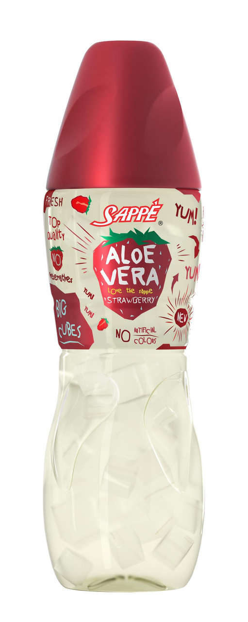 SAPPE Aloe vera jahoda nápoj 6 x 300 ml vratná PET fľaša