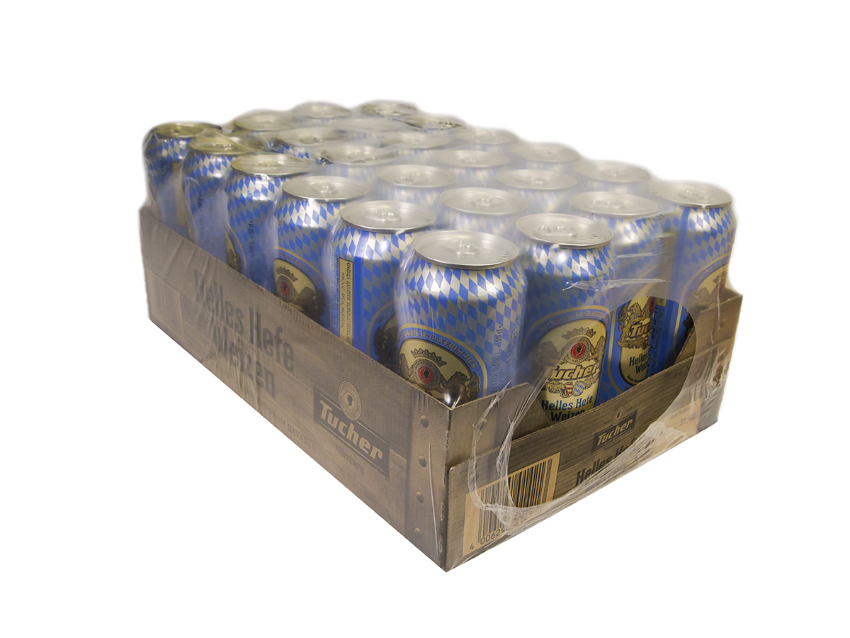 TUCHER svetlé kvasinkové pivo 5,2 % 24 x 500 ml vratná plechovka