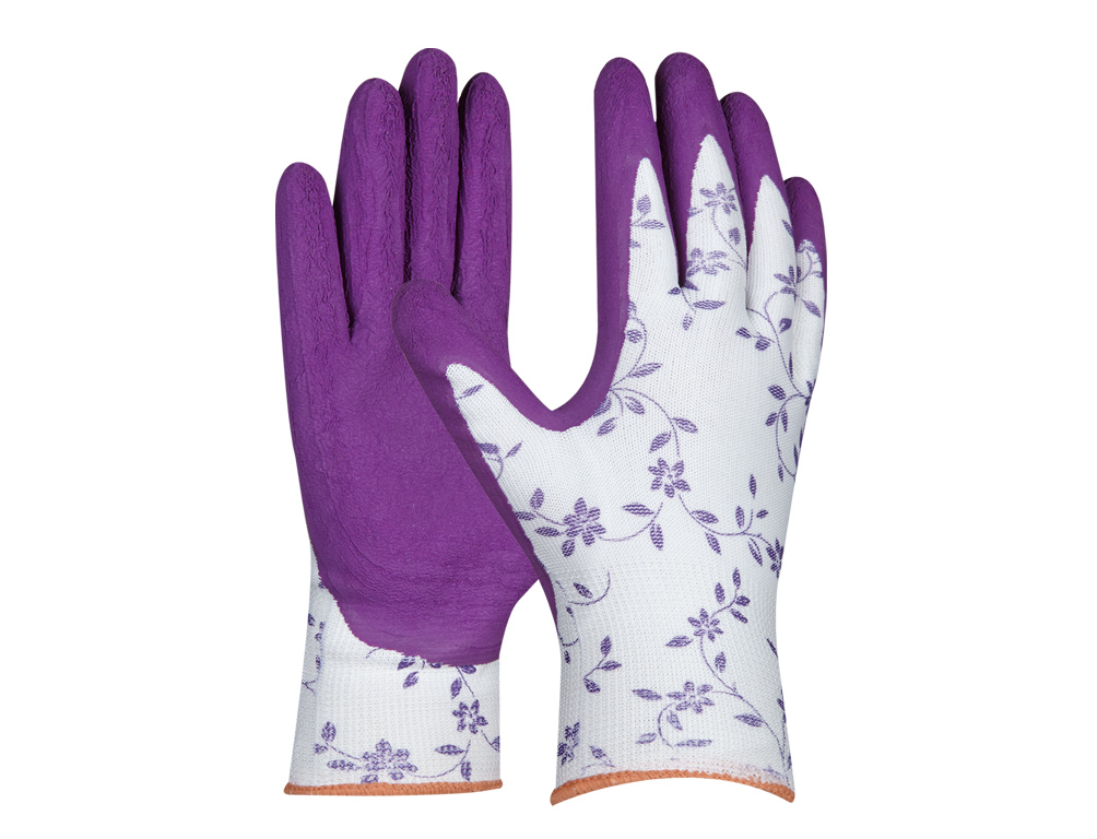 NOHEL-GARDEN Rukavice pracovné Flower lila 1 ks