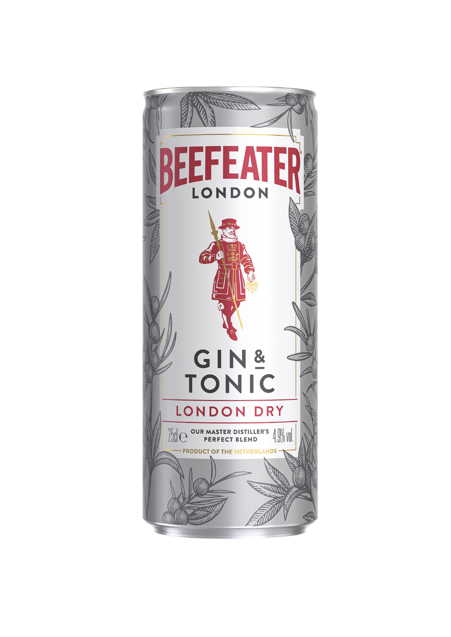 BEEFEATER London Dry gin and tonic 4,9% 250 ml vratná plechovka