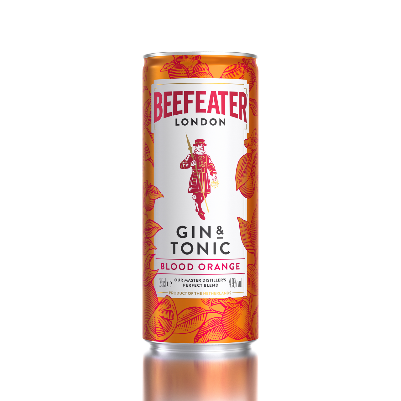 BEEFEATER Blood Orange gin and tonic 4,9% 250 ml vratná plechovka