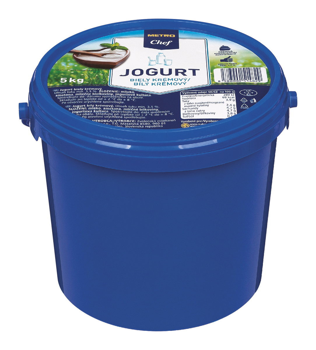 METRO Chef Jogurt krémový biely 3,5 % chlad. 5 kg