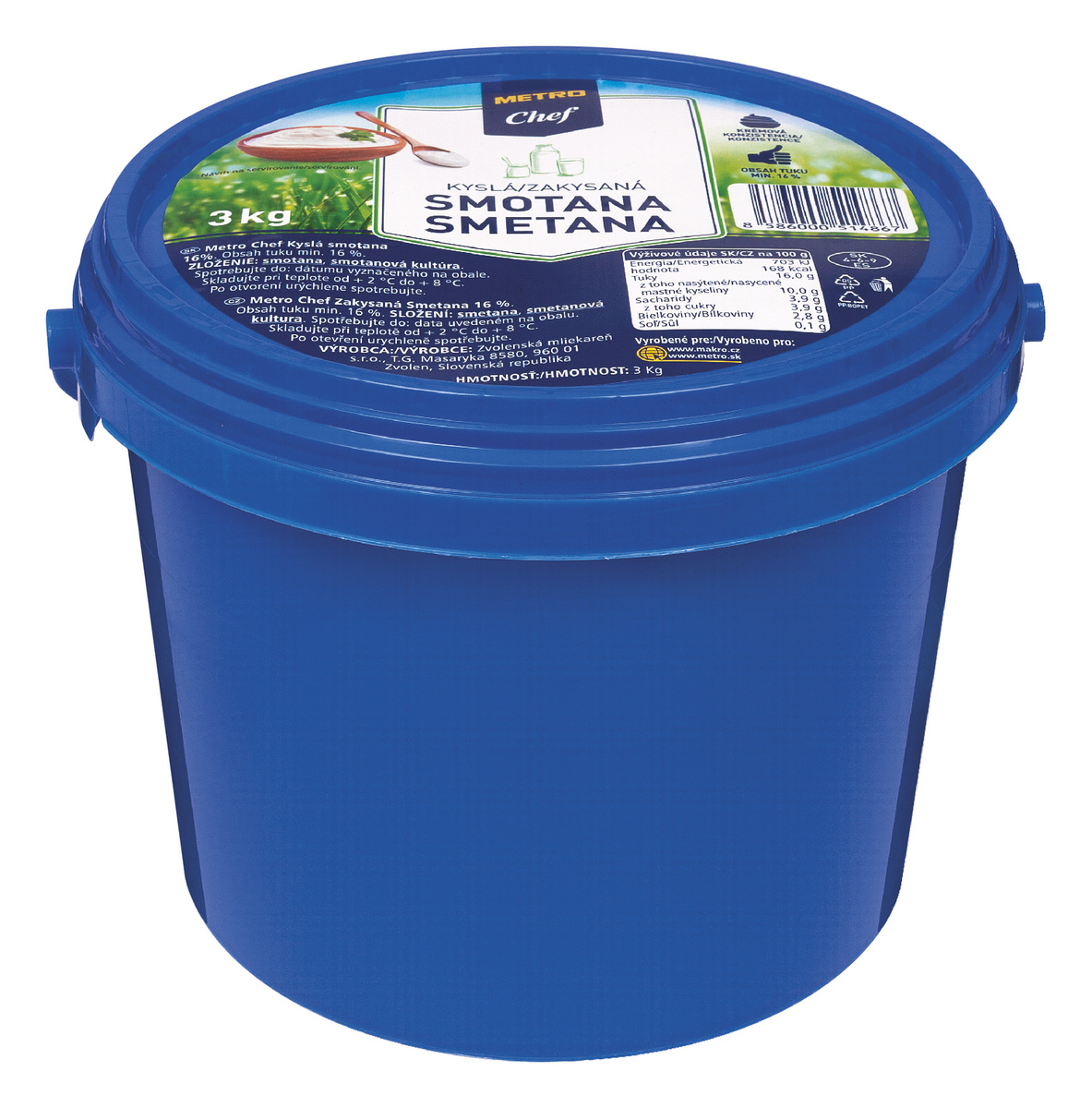 METRO Chef Smotana kyslá 16 % chlad. 3 kg