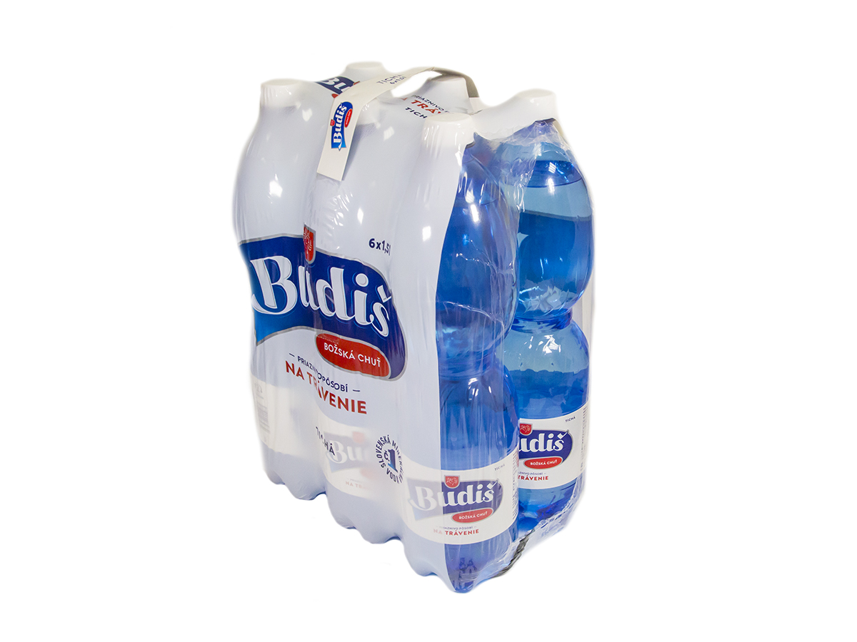 Budiš minerálna voda tichá 6 x 1,5 l vratná PET fľaša