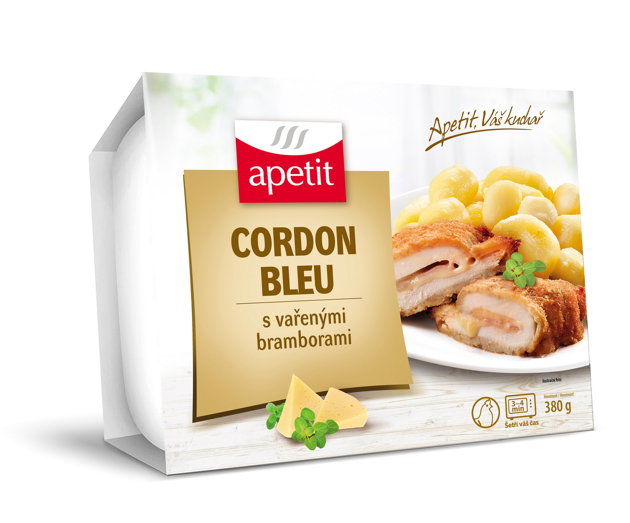 APETIT Cordon Bleu s varenými zemiakmi chlad. 380 g