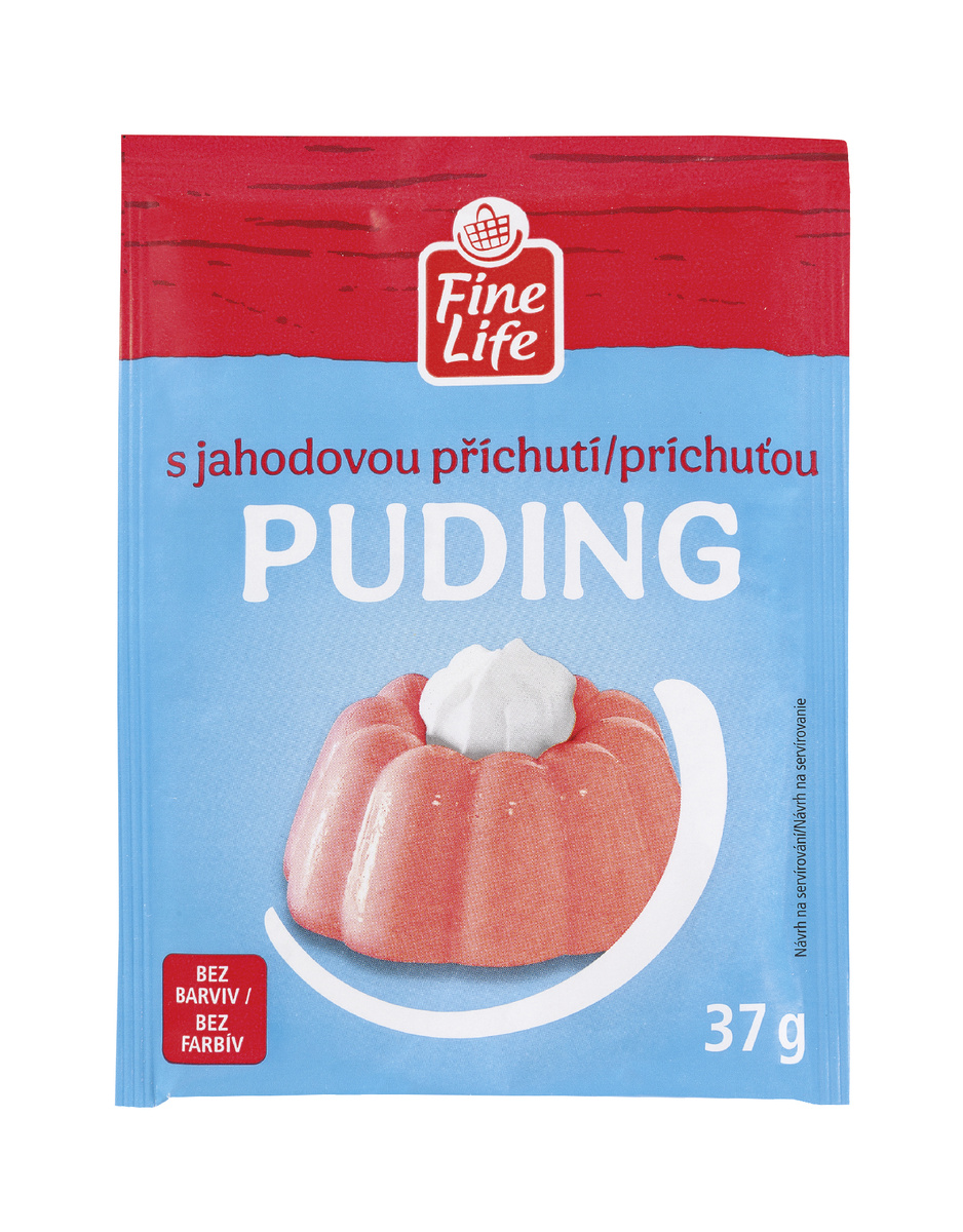 Fine Life Puding s jahodovou príchuťou 37 g