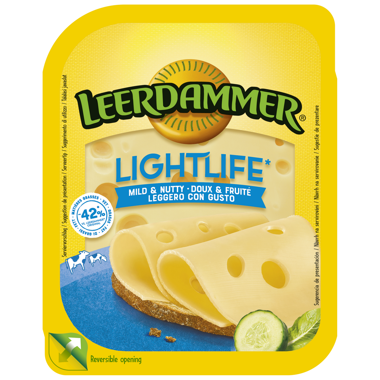 LEERDAMMER Lightlife plátky syr chlad. 100 g