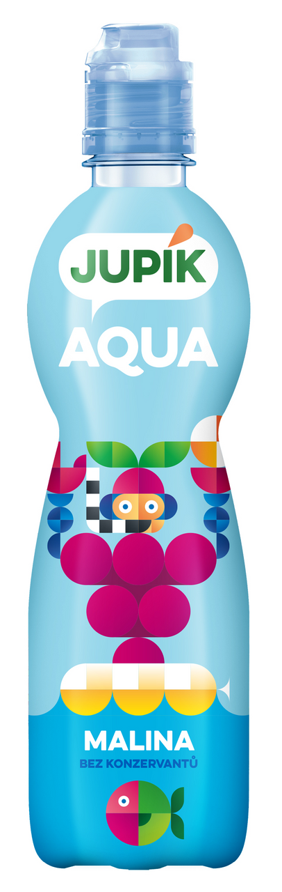 JUPÍK Aqua malina 12 x 500 ml vratná PET fľaša
