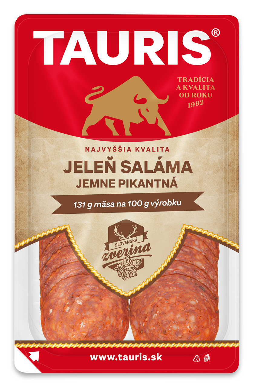 TAURIS Jeleň saláma jemne pikantná chlad. 75 g