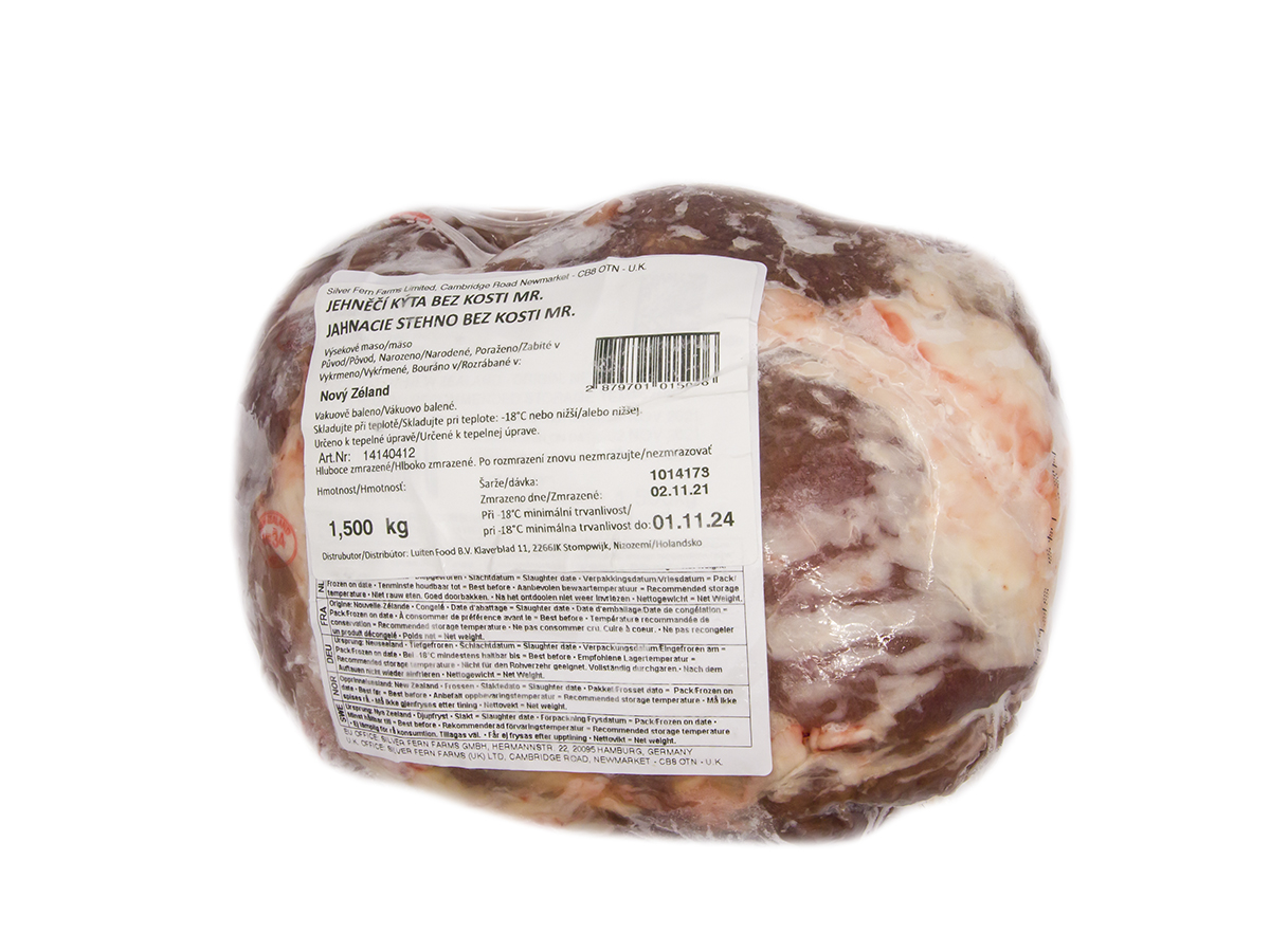 Jahňacie stehno bez kosti mraz. váž. cca 1,5 kg