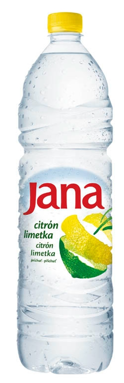 Jana prírodná minerálna voda citrón-limetka 6 x 1,5 l vratná PET fľaša