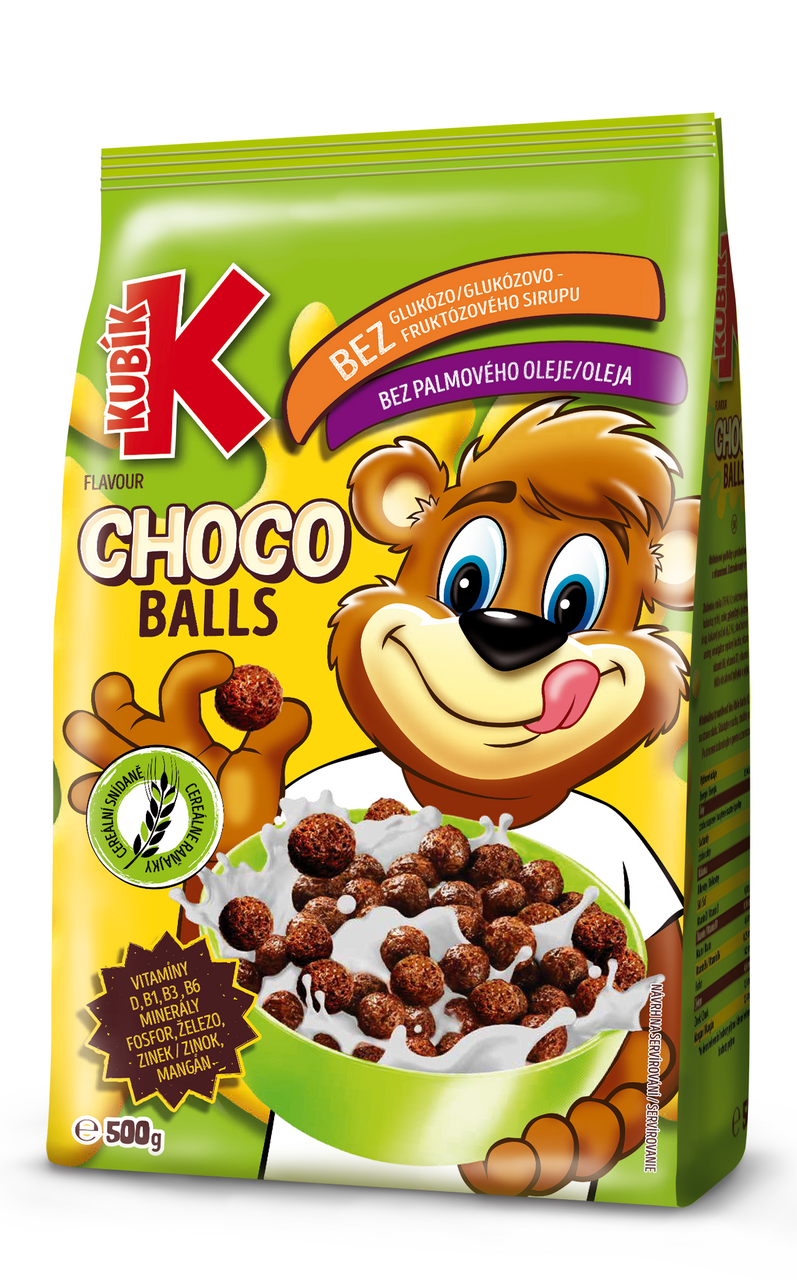 KUBÍK Choco Balls cereálie do mlieka 500 g