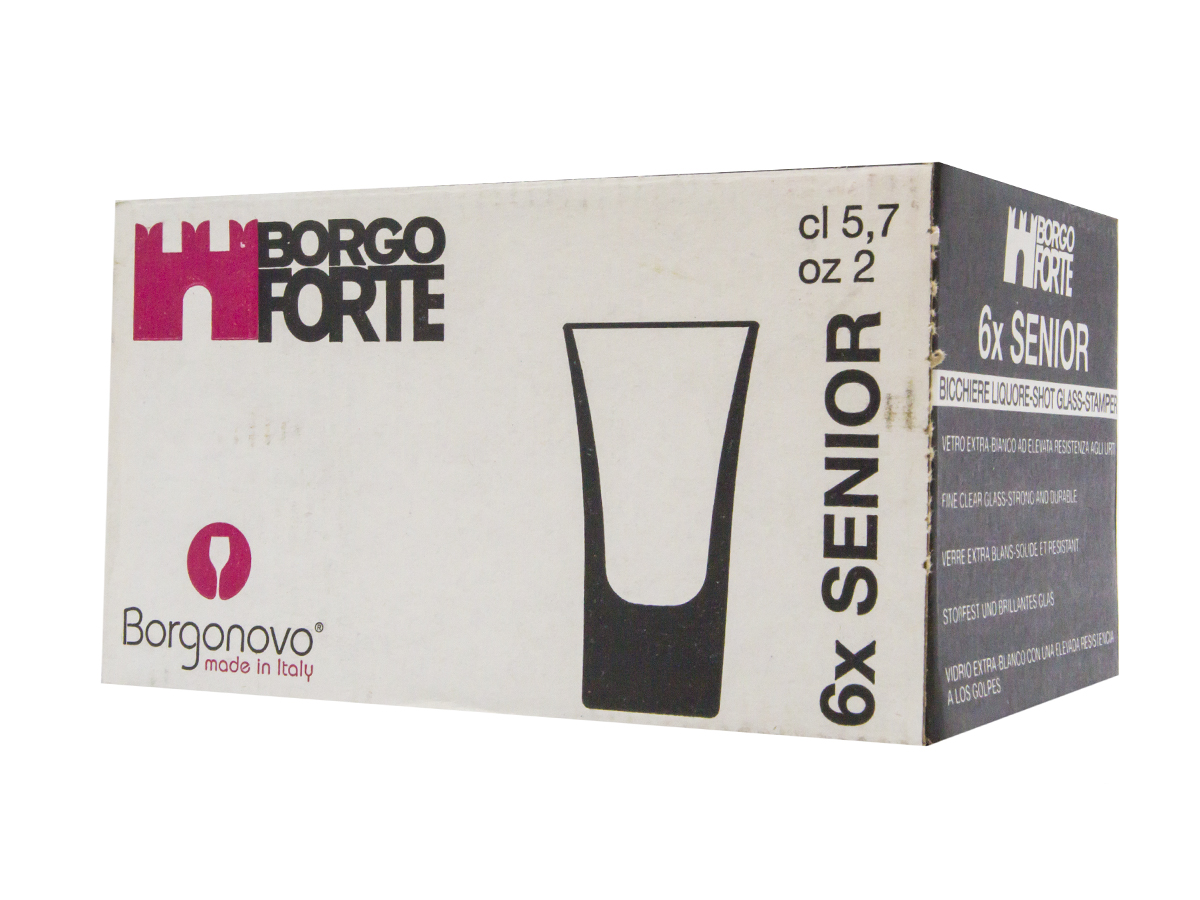 uniglass Senior Pohár Panák CE 2+4 cl 6 ks