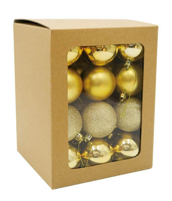Tarrington House Vianočné gule zlaté 6 cm 36 ks 