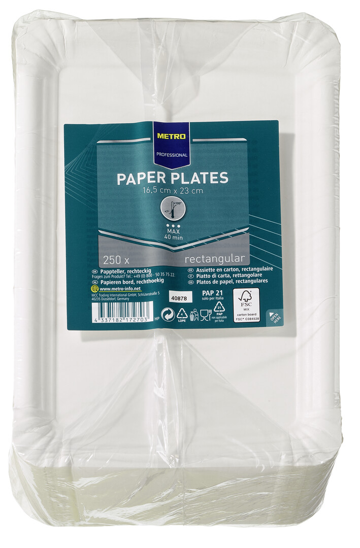 METRO PROFESSIONAL Tanier papierový obdĺžnik 16,5 x 20 cm 250 ks