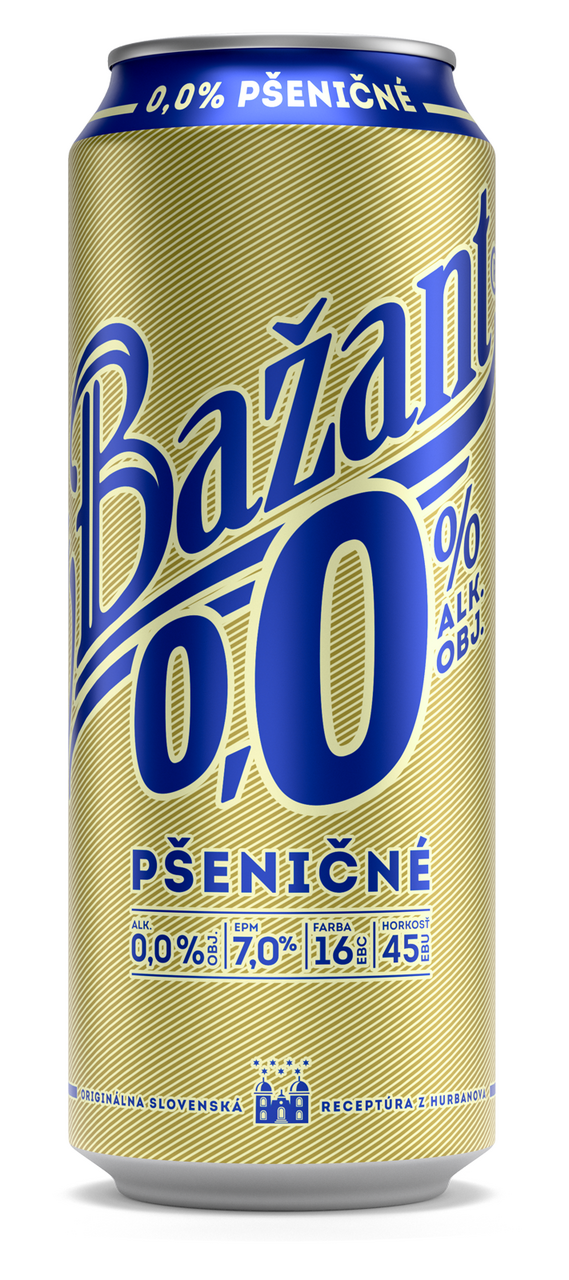 Zlatý Bažant 0,0% pšeničné nealkoholické pivo 6 x 500 ml vratná plechovka