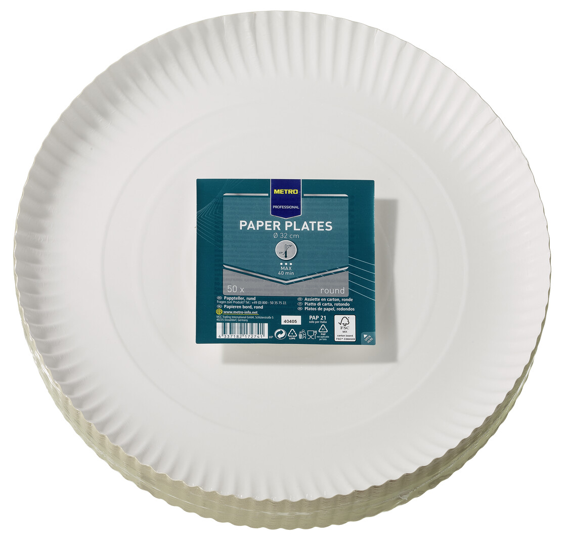 METRO PROFESSIONAL Tanier papierový okrúhly 32 cm 50 ks