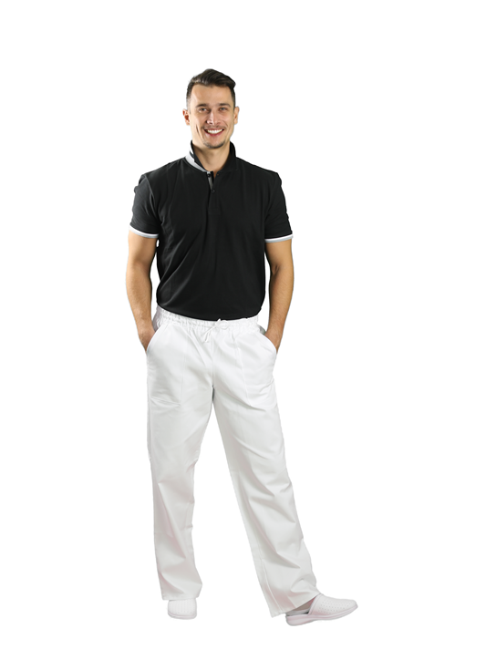 METRO PROFESSIONAL Nohavice unisex veľkosť XXL biele 1 ks