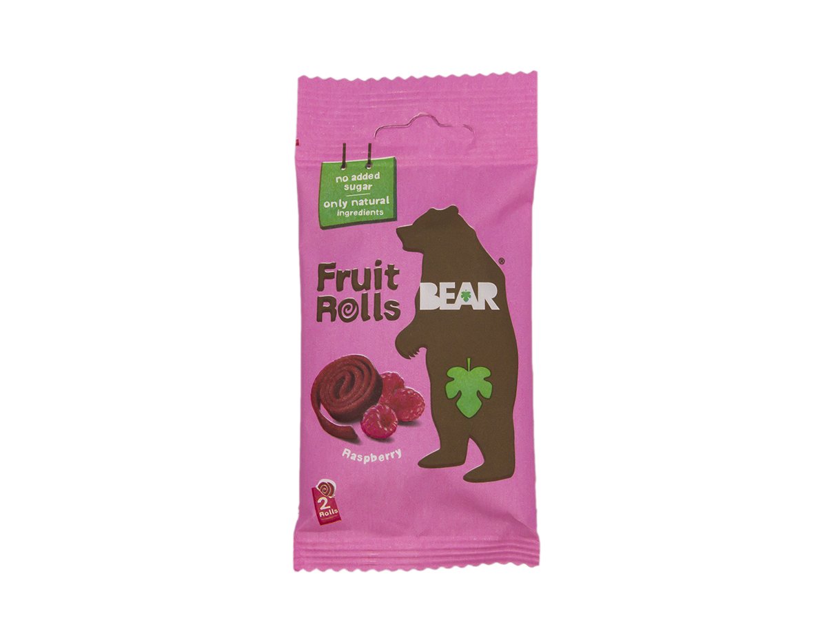 BEAR Ovocné rolky malina 20g