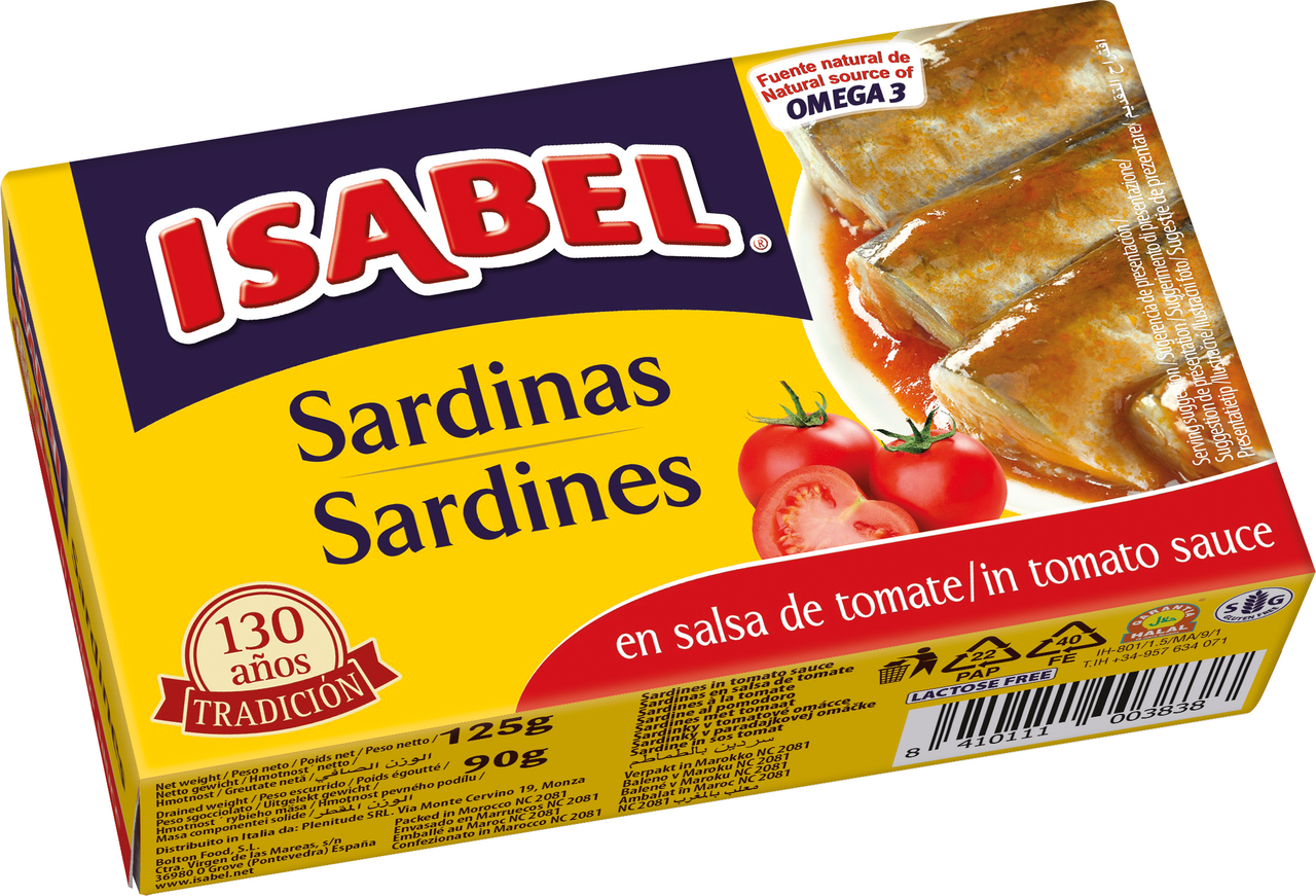 ISABEL Sardinky v paradajkovej omáčke 125 g