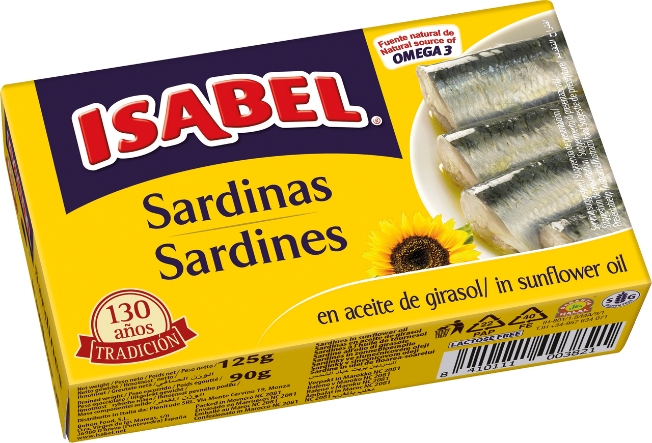 ISABEL Sardinky v slnečnicovom oleji 125 g