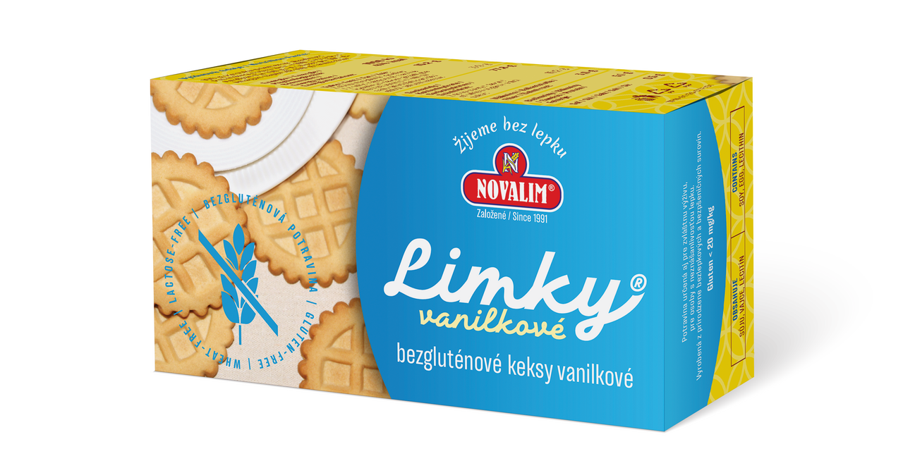 NOVALIM Limky Keksy bezgluténové vanilka 150 g
