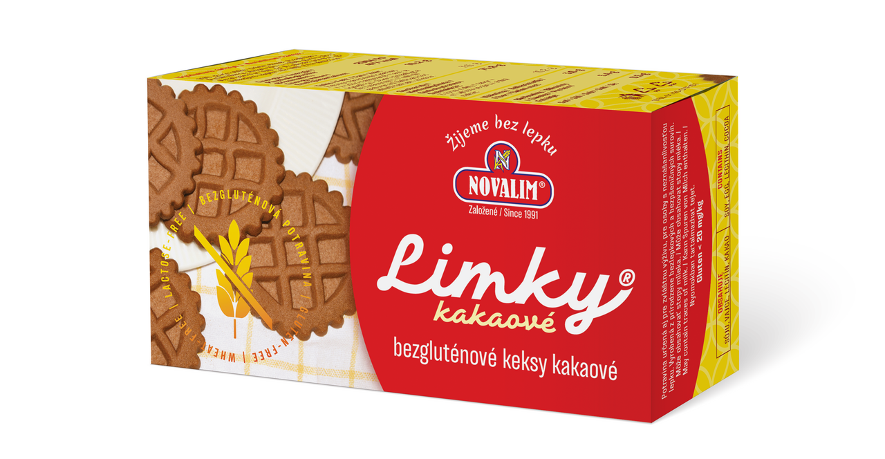 NOVALIM Limky Keksy bezgluténové kakao 150 g