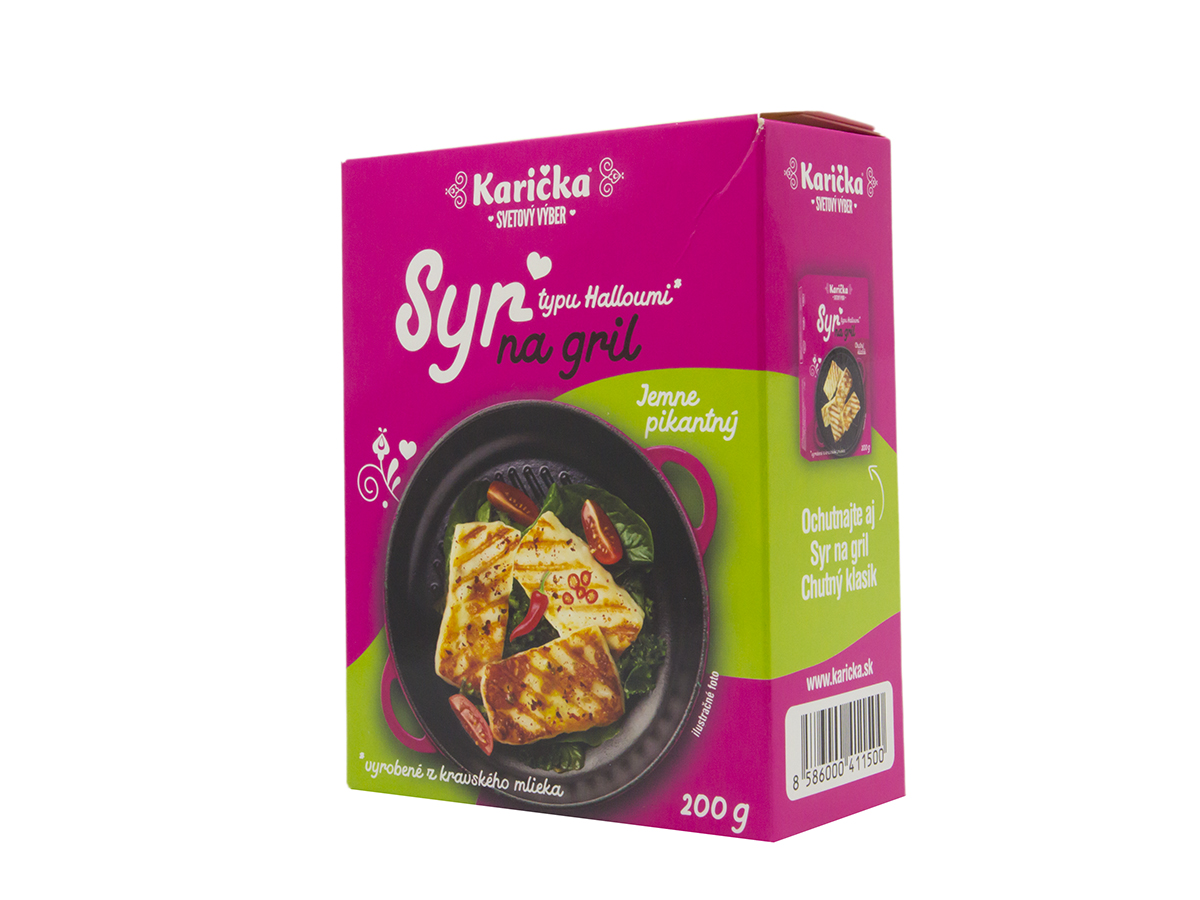 Karička Syr na gril typu Halloumi jemne pikantný chlad. 200 g