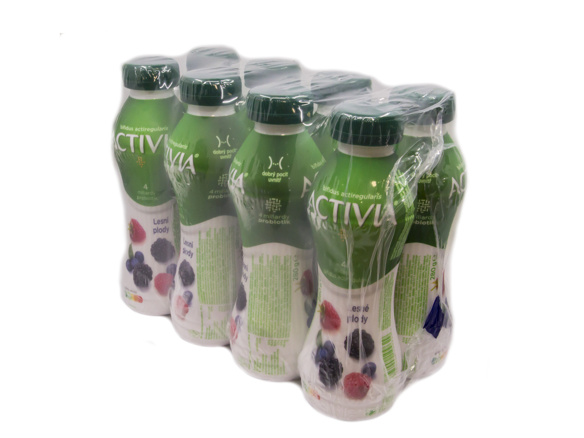 DANONE ACTIVIA Jogurtový nápoj lesné plody chlad. 8 x 280 g